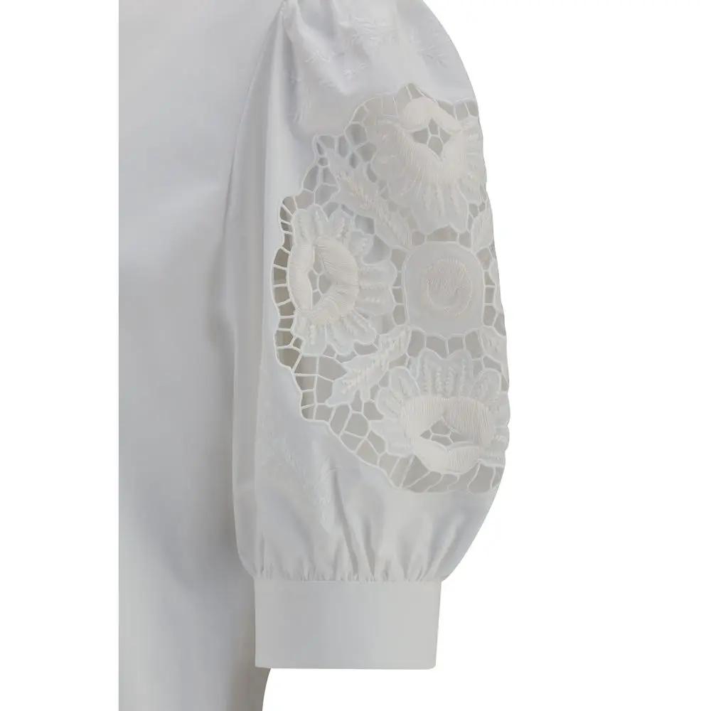 Valentino Garavani Valentino Garavani White Cotton Blouse