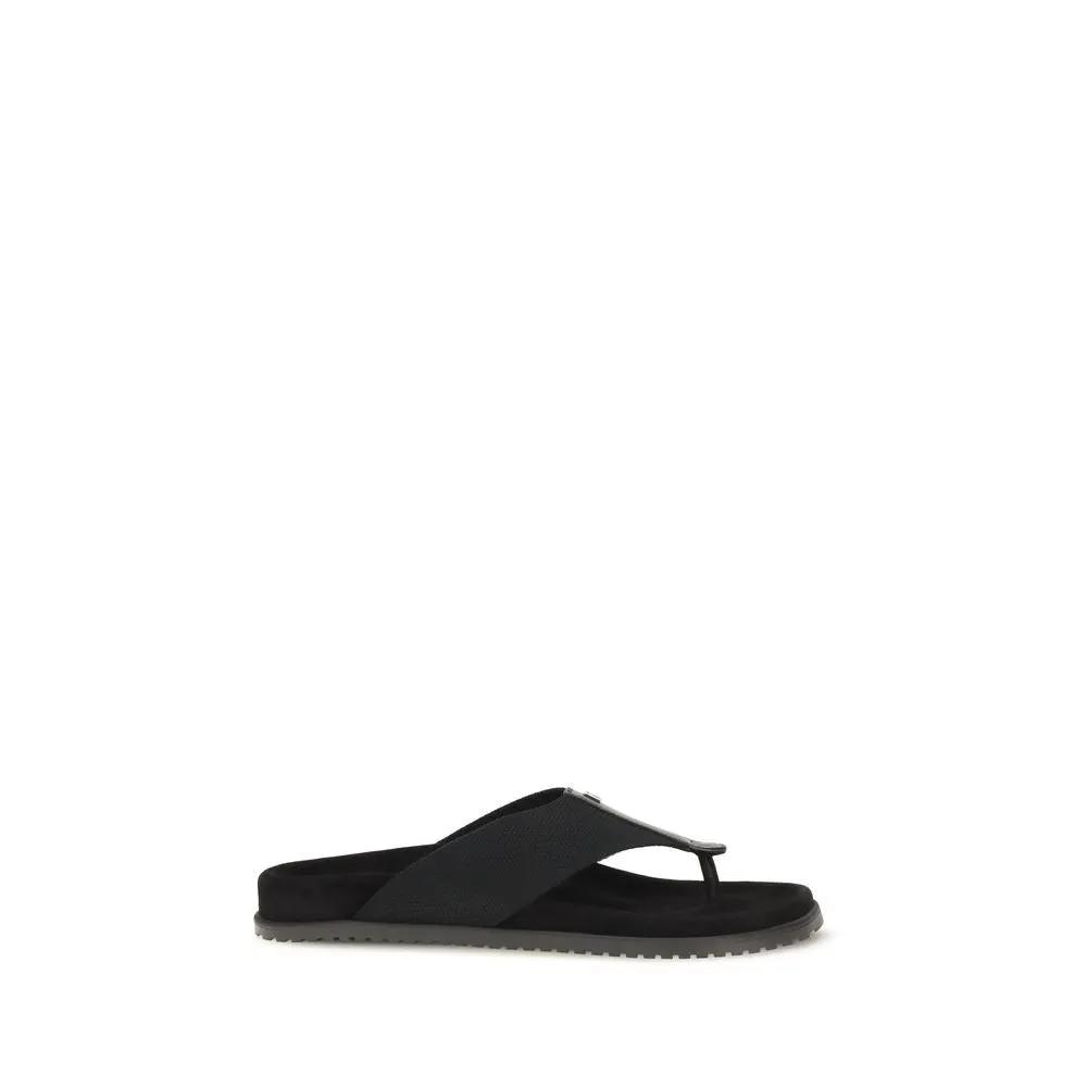 Sandales tongs Dolce & Gabbana en polyester noir