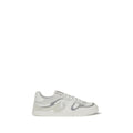 Dolce & Gabbana White Calf Leather Bos Taurus Low Top Sneakers