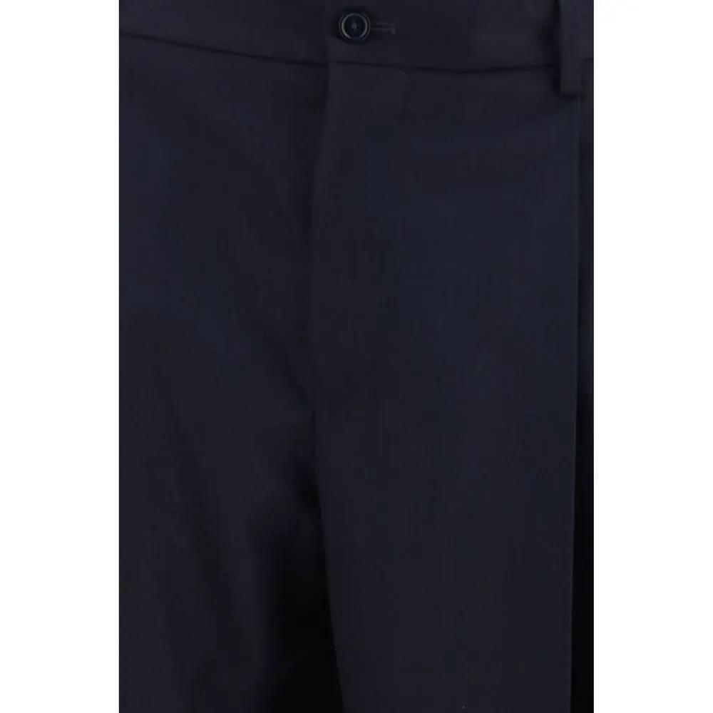 Pantalon en laine bleue Oves Aries Dolce & Gabbana