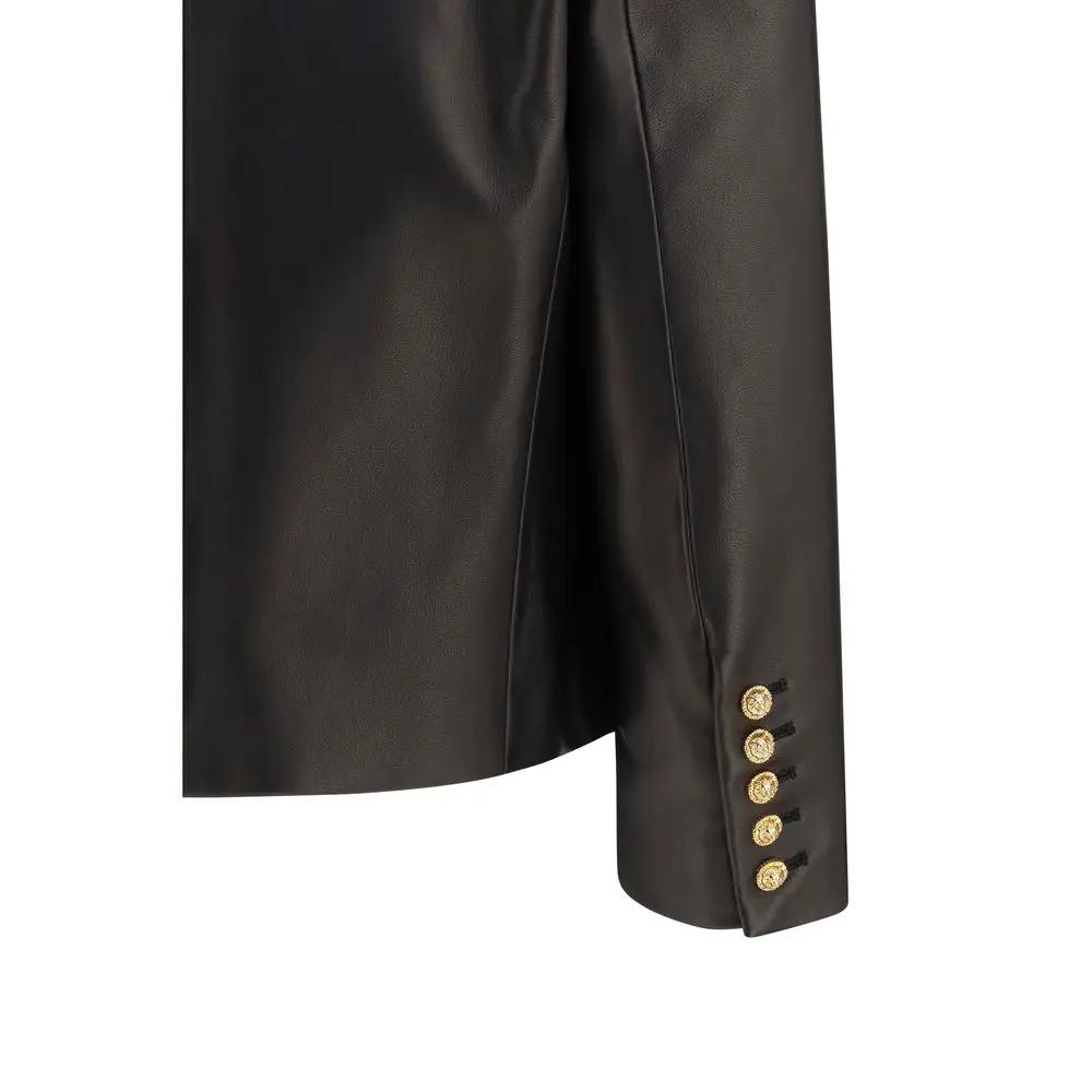 Balmain Balmain Black Lamb Ovis Aries Aries Leather Jacket