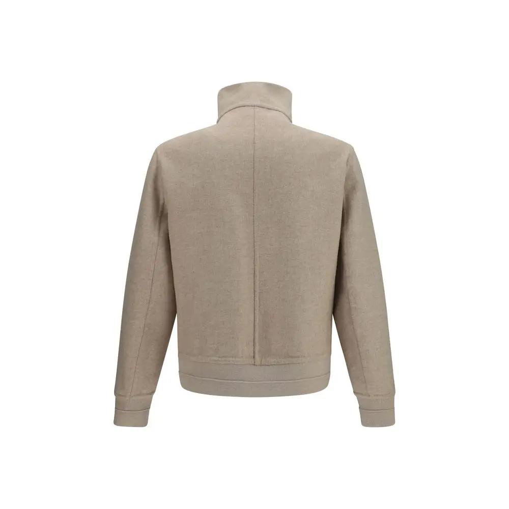 Brunello Cucinelli Brunello Cucinelli Beige Cashmere Full-Length Jacket