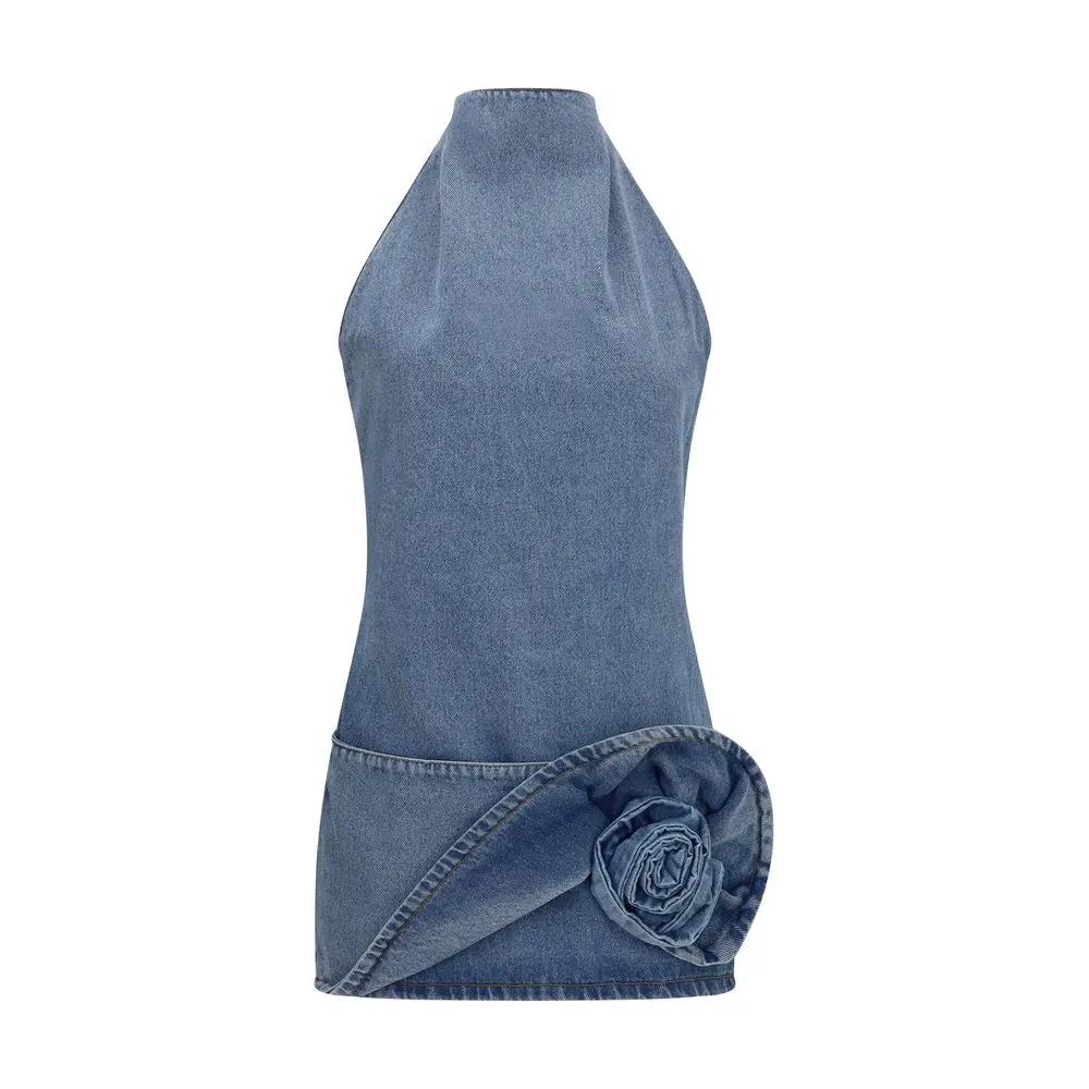 Magda Butrym Magda Butrym Blue Cotton Casual Dress