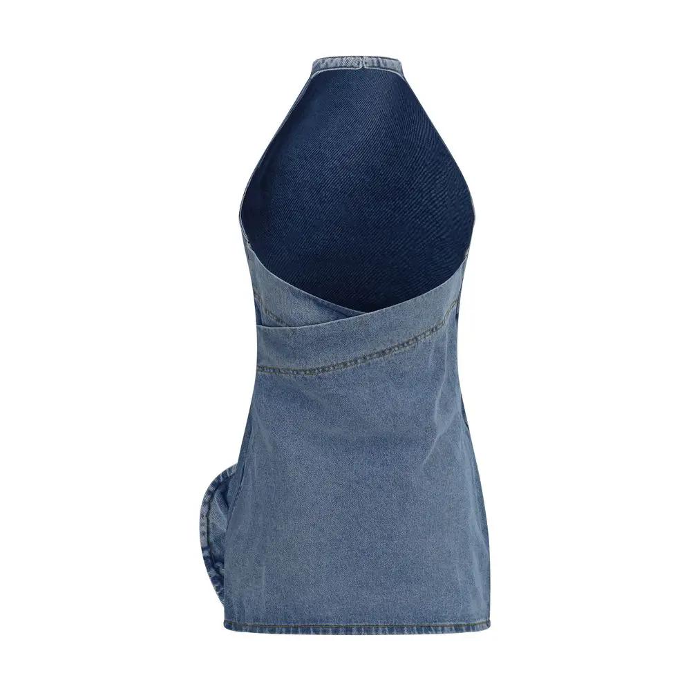 Magda Butrym Magda Butrym Blue Cotton Casual Dress