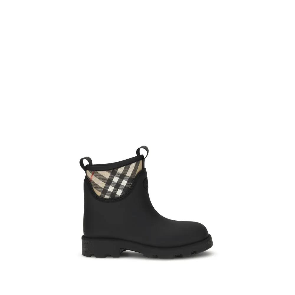 Bottines Burberry en caoutchouc noir