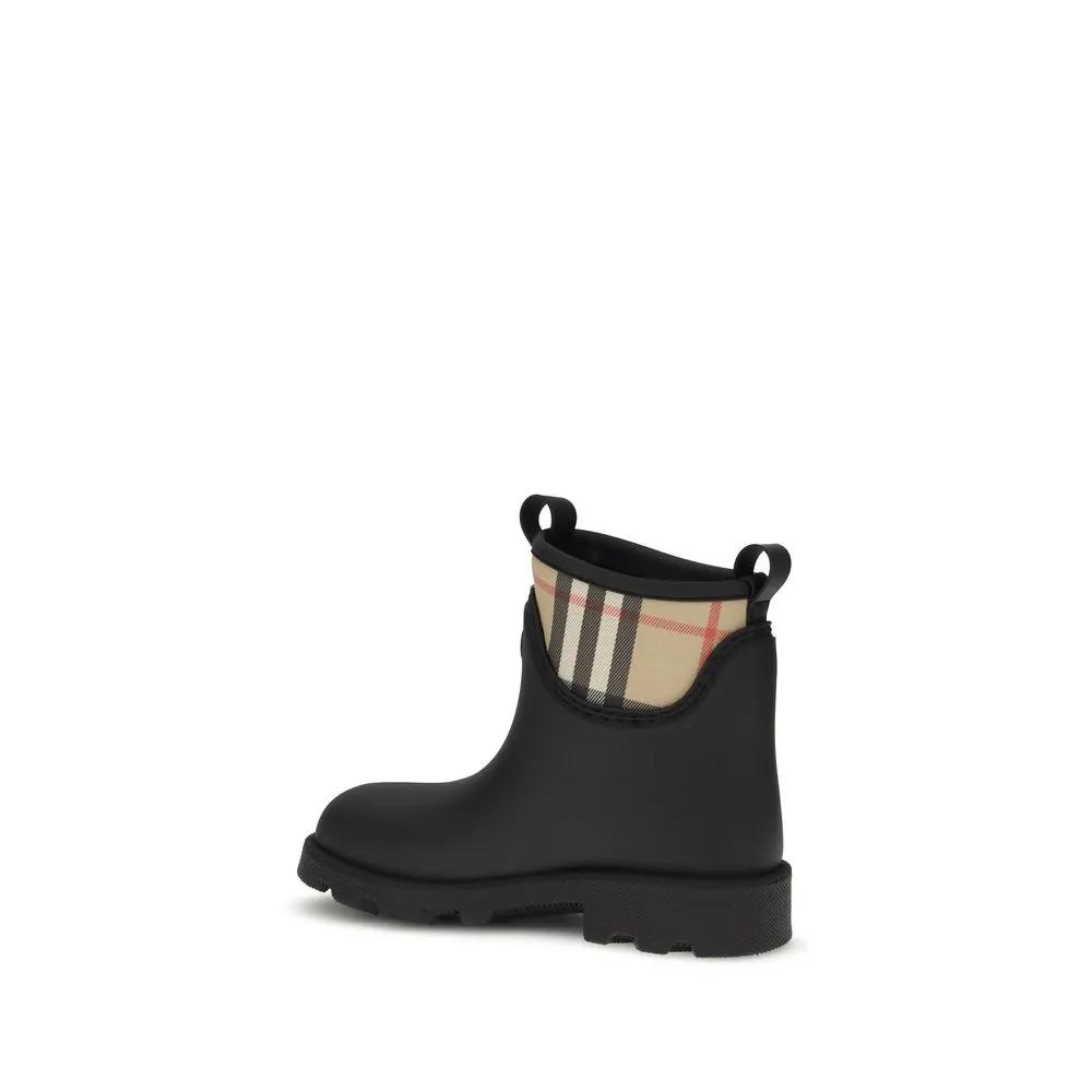 Bottines Burberry en caoutchouc noir