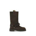Burberry Brown Calf Leather Bos Taurus Lace-Up Boots