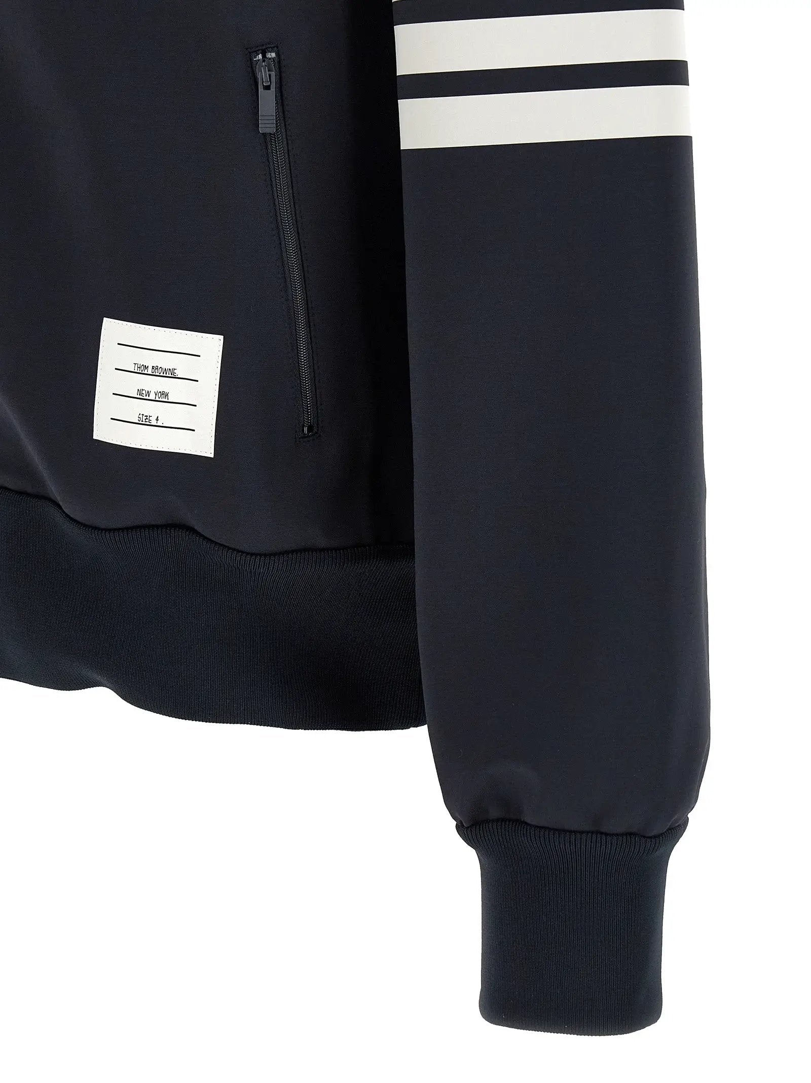 Bomber bleu en viscose Thom Browne