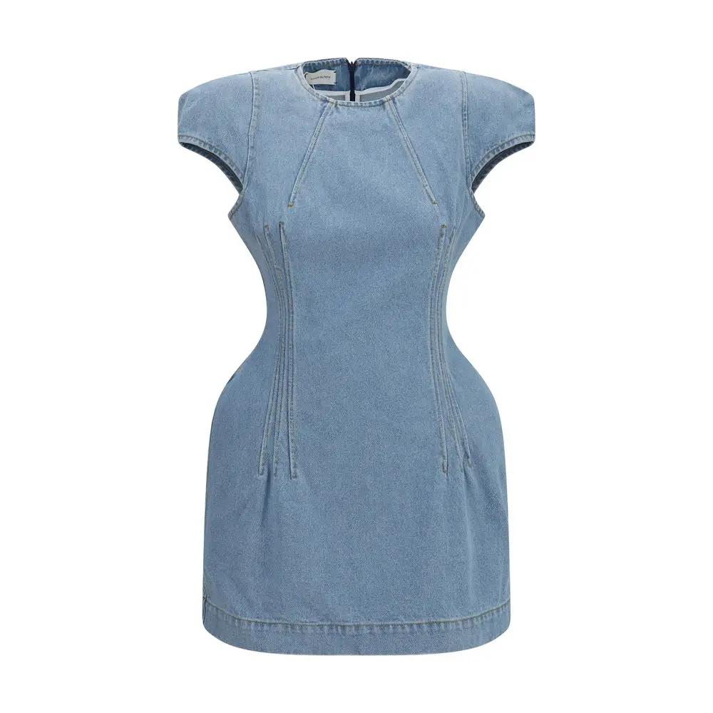 Magda Butrym Robe décontractée en coton bleu