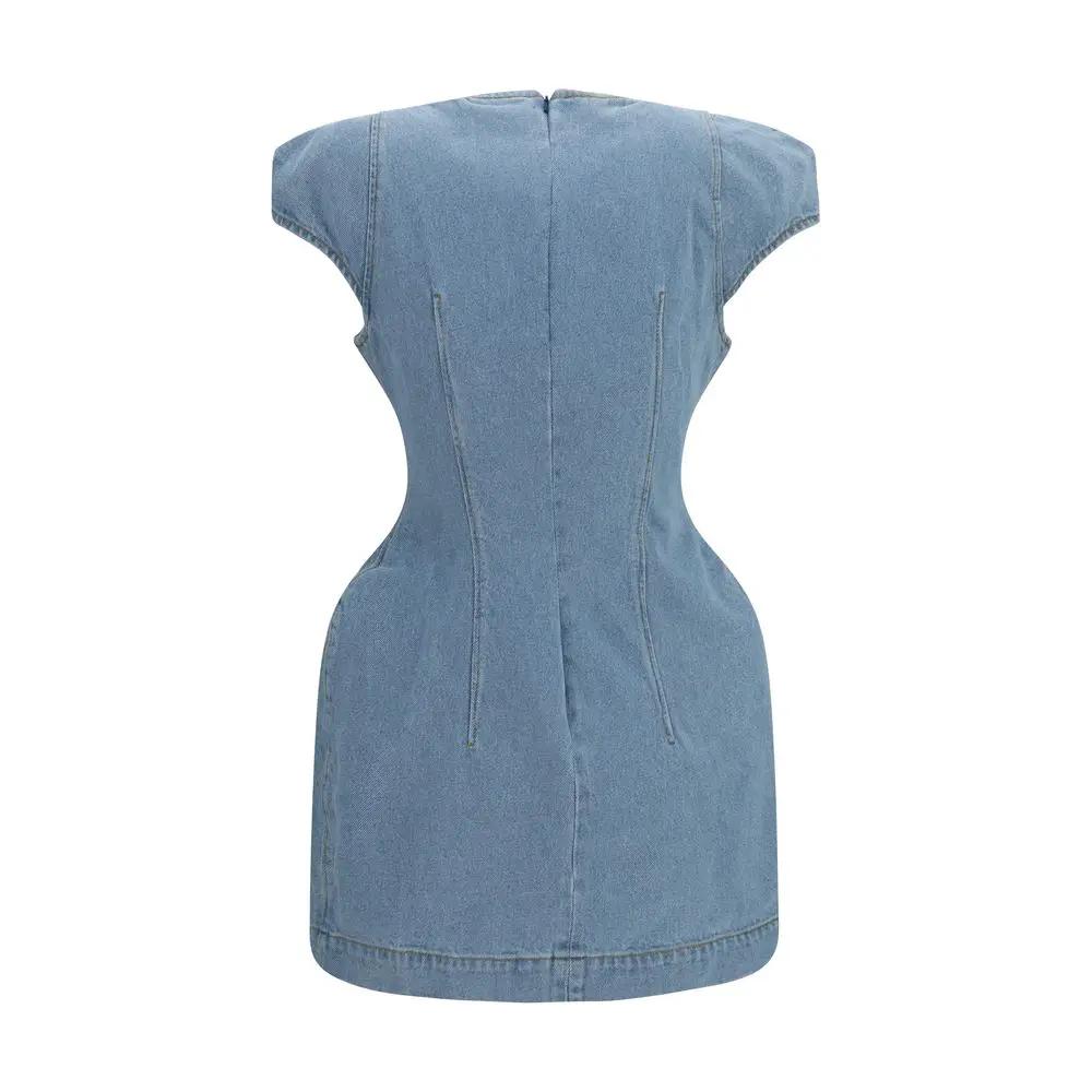 Magda Butrym Robe décontractée en coton bleu
