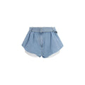 Shorts bermuda en coton bleu Magda Butrym