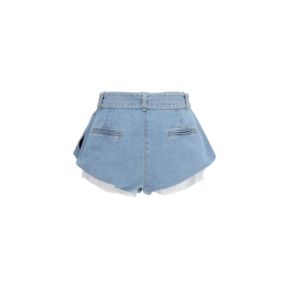 Shorts bermuda en coton bleu Magda Butrym
