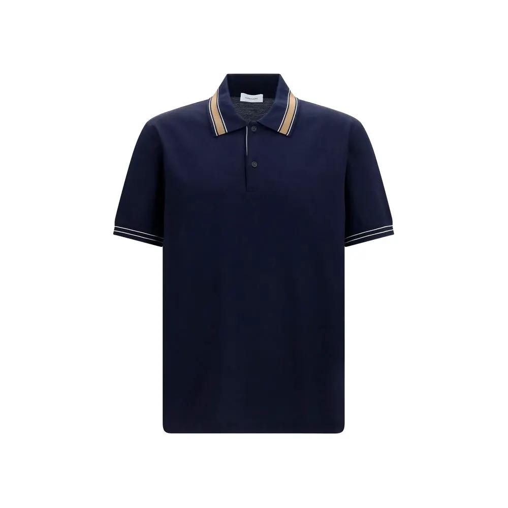 Polo Ferragamo bleu en coton