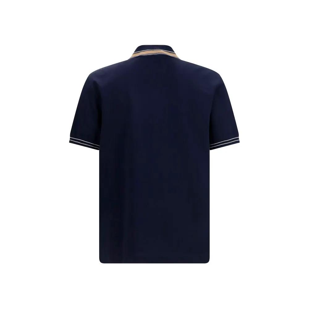 Polo Ferragamo bleu en coton