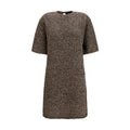 Fabiana Filippi Brown Wool Oves Aries Casual Dress