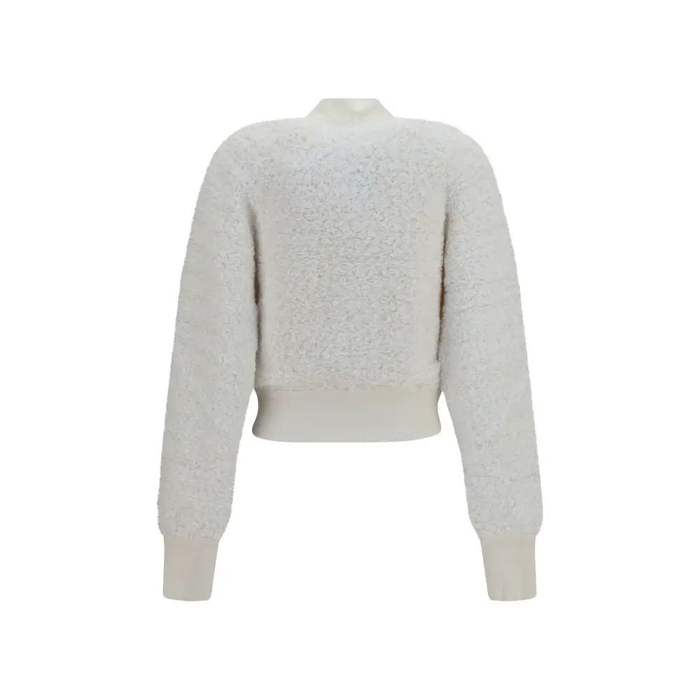 Balmain White Viscose Bomber