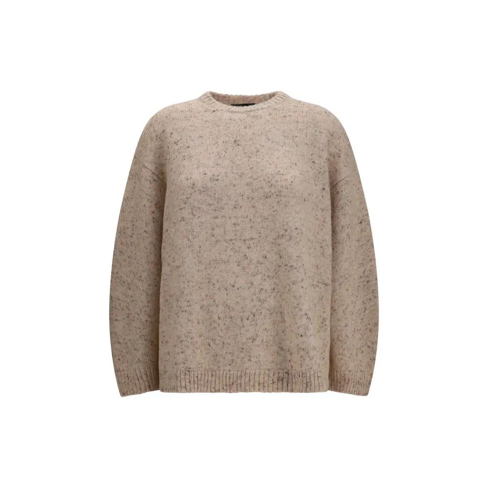 Sweat-shirt Oves Aries en Laine Beige Fabiana Filippi