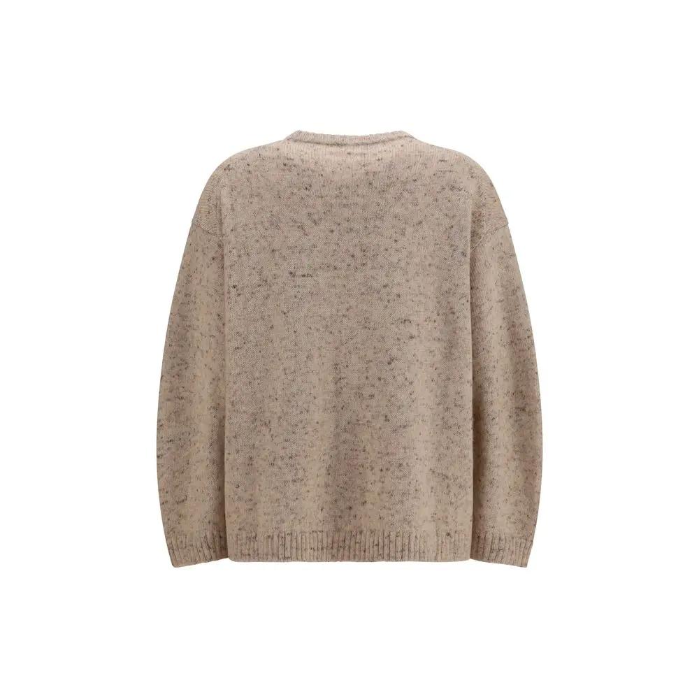 Sweat-shirt Oves Aries en Laine Beige Fabiana Filippi