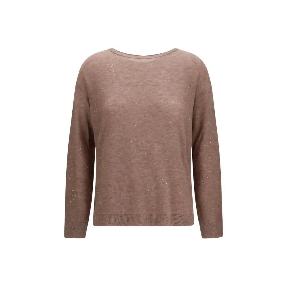 Fabiana Filippi Brown Wool Oves Aries Sweatshirt