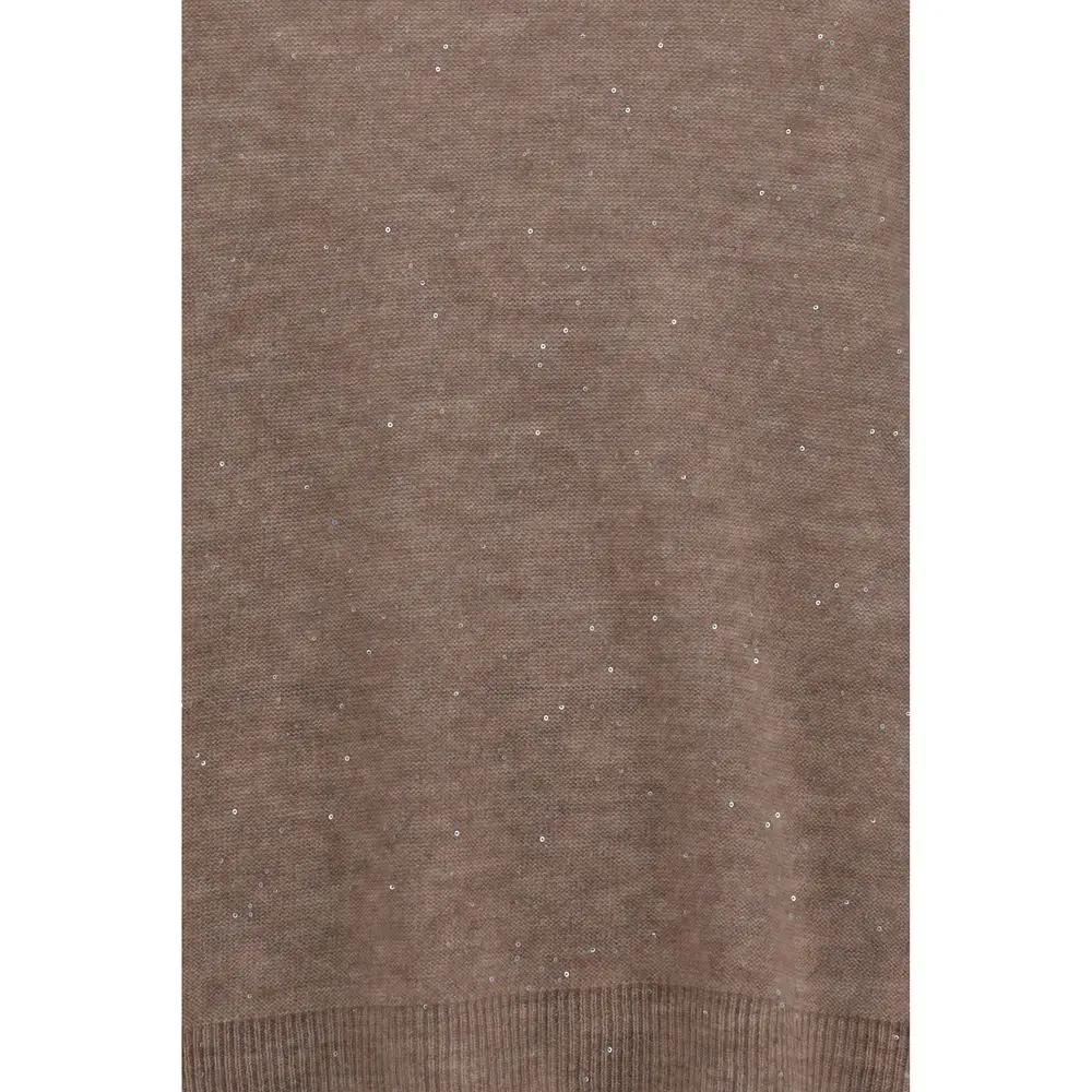 Fabiana Filippi Brown Wool Oves Aries Sweatshirt