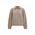 Fabiana Filippi Beige Wool Oves Aries Bomber