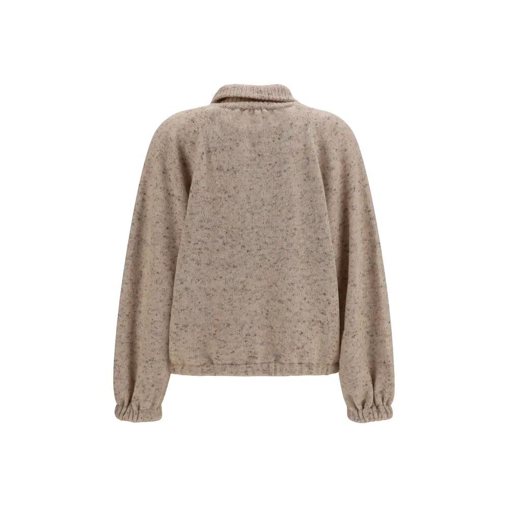 Fabiana Filippi Beige Wool Oves Aries Bomber