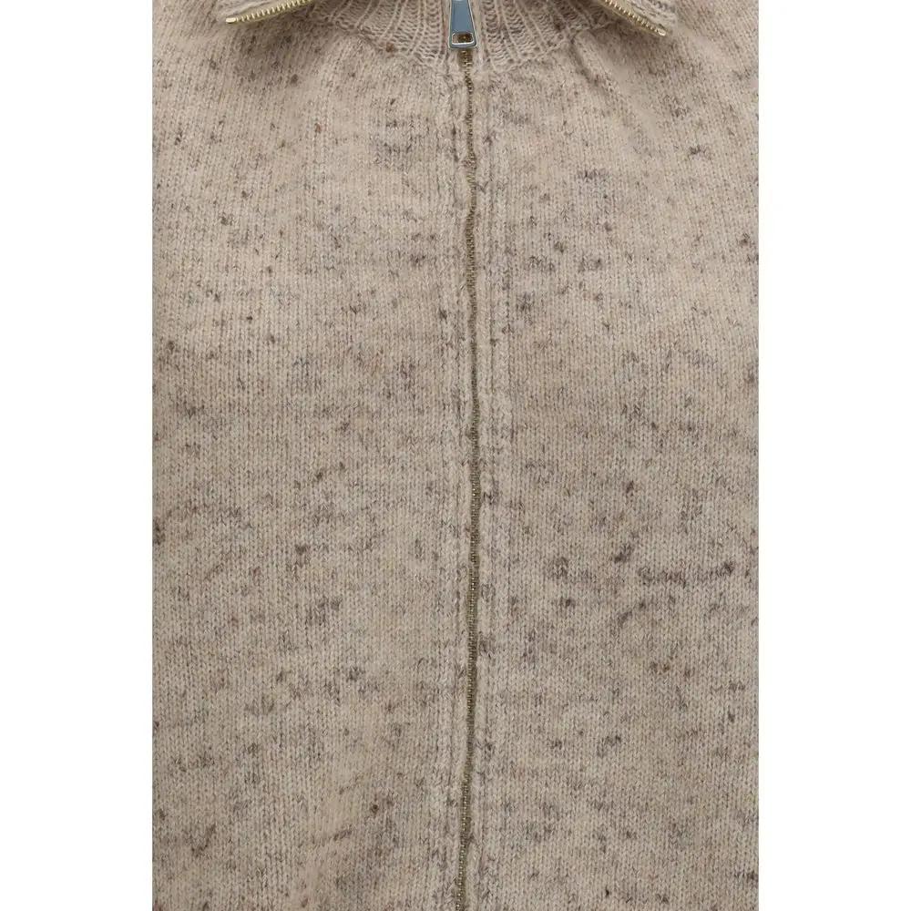 Fabiana Filippi Beige Wool Oves Aries Bomber