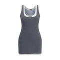 Robe décontractée Miu Miu en polyamide recyclé gris