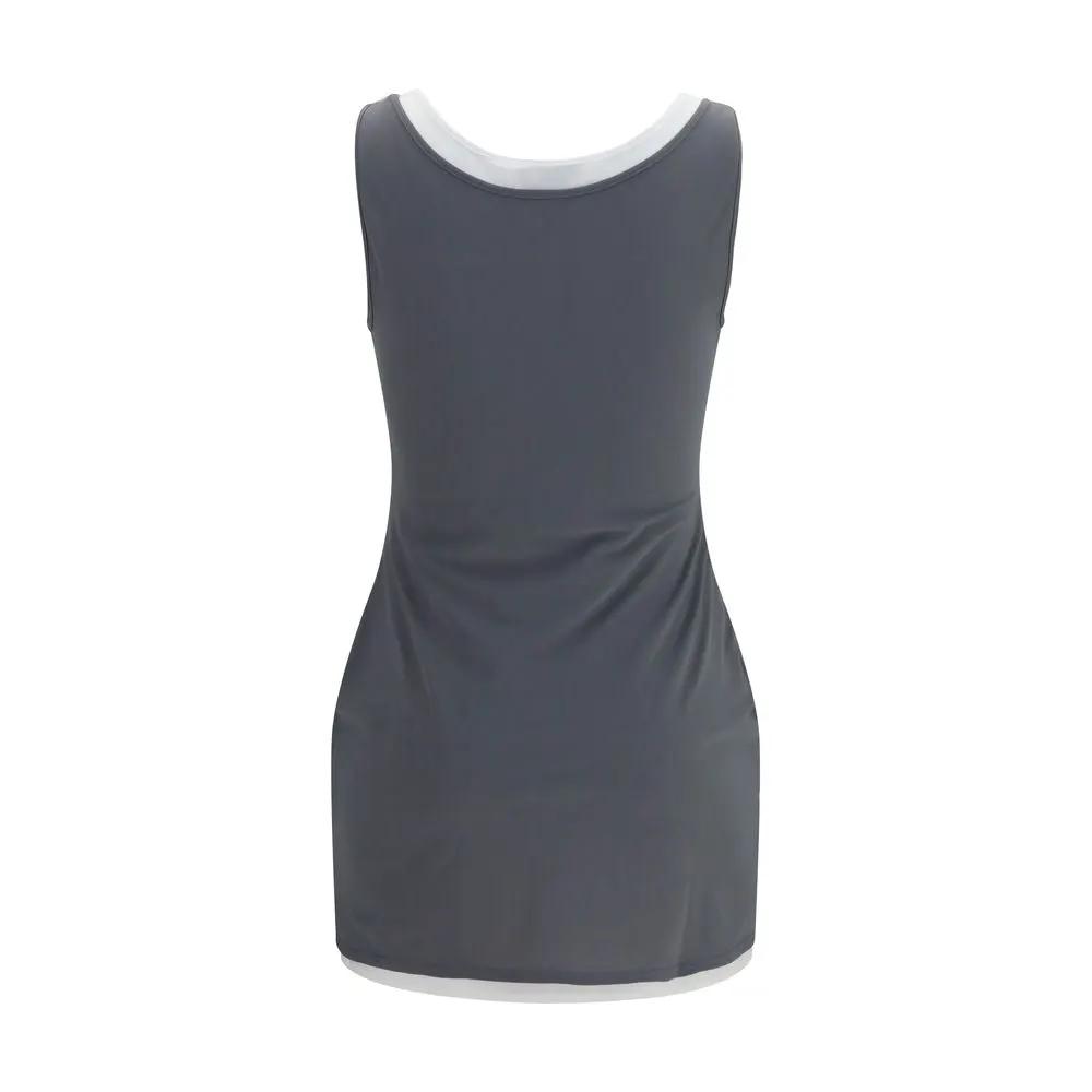 Robe décontractée Miu Miu en polyamide recyclé gris
