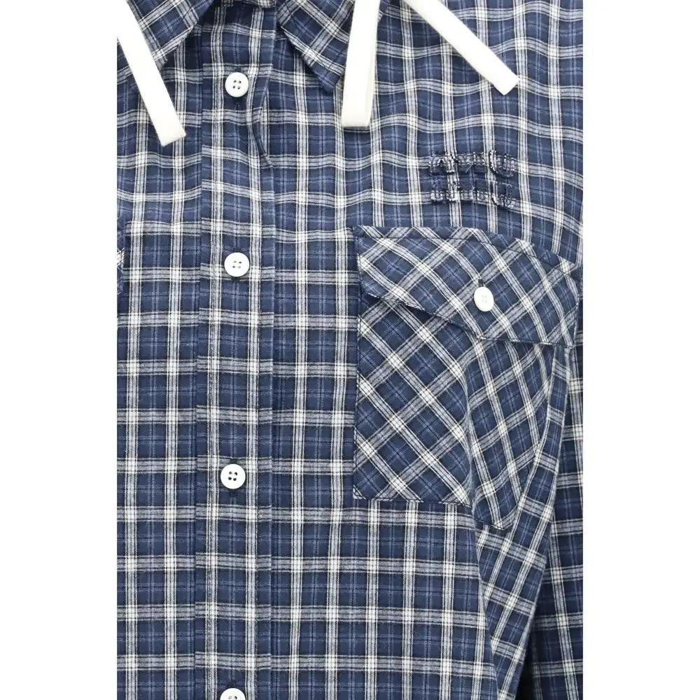 Chemise Miu Miu en coton bleu à motif