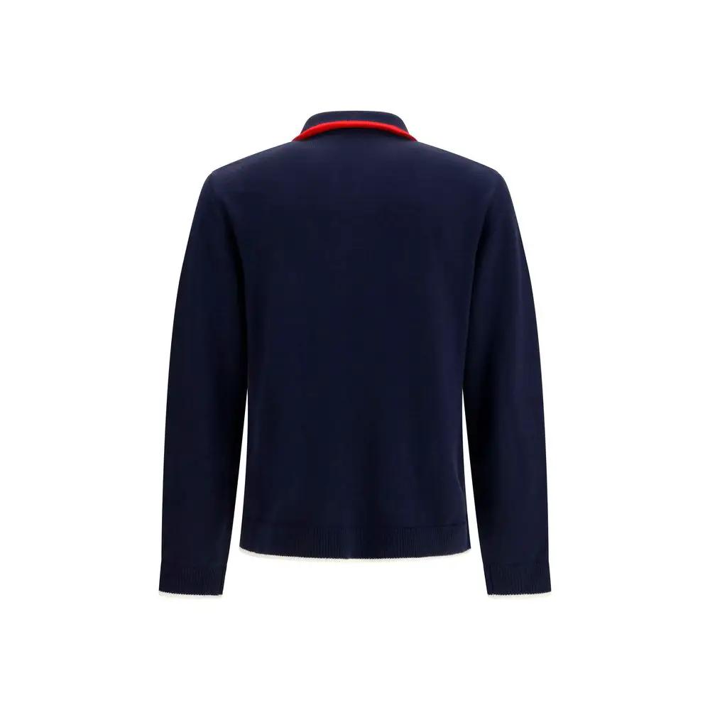 Veste longue Casablanca Blue Wool Oves Aries