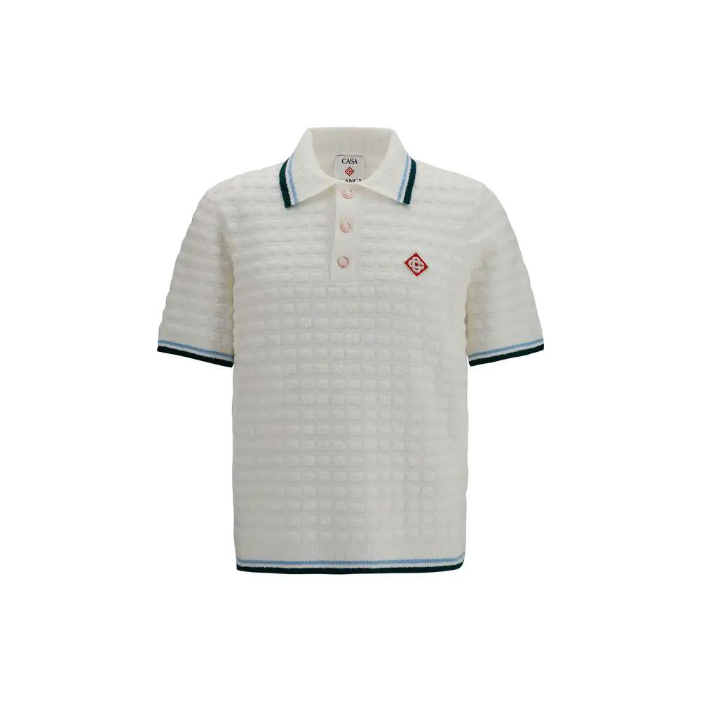 Casablanca White Cotton Polo Shirt