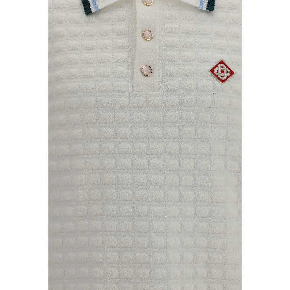 Casablanca White Cotton Polo Shirt