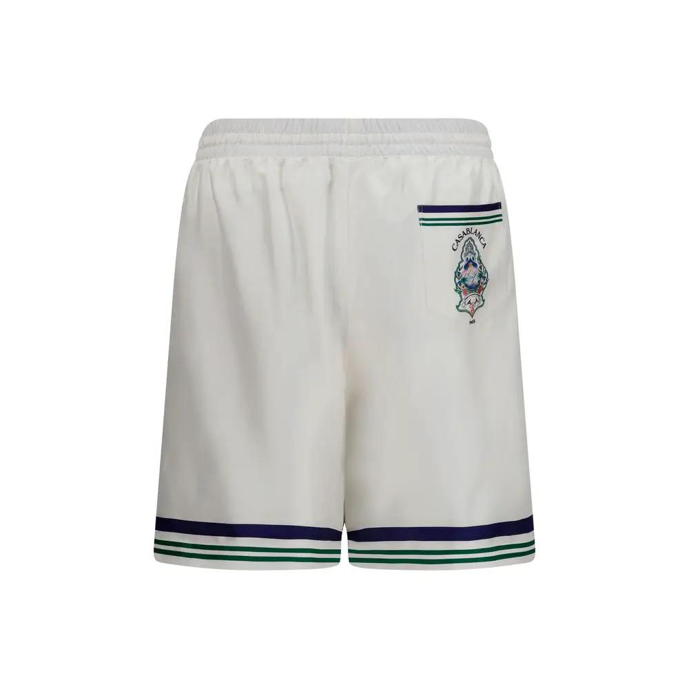 Short bermuda en soie blanche Casablanca