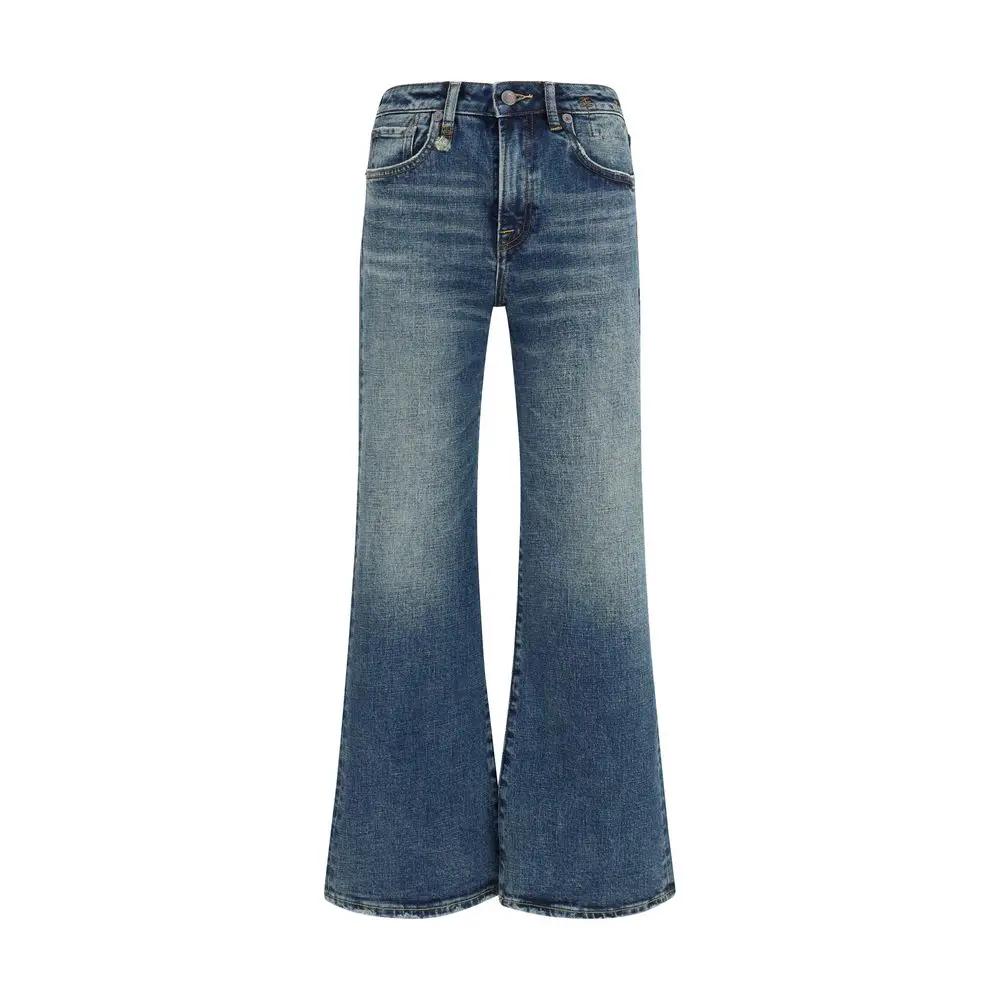 Jean évasé en coton bleu R13