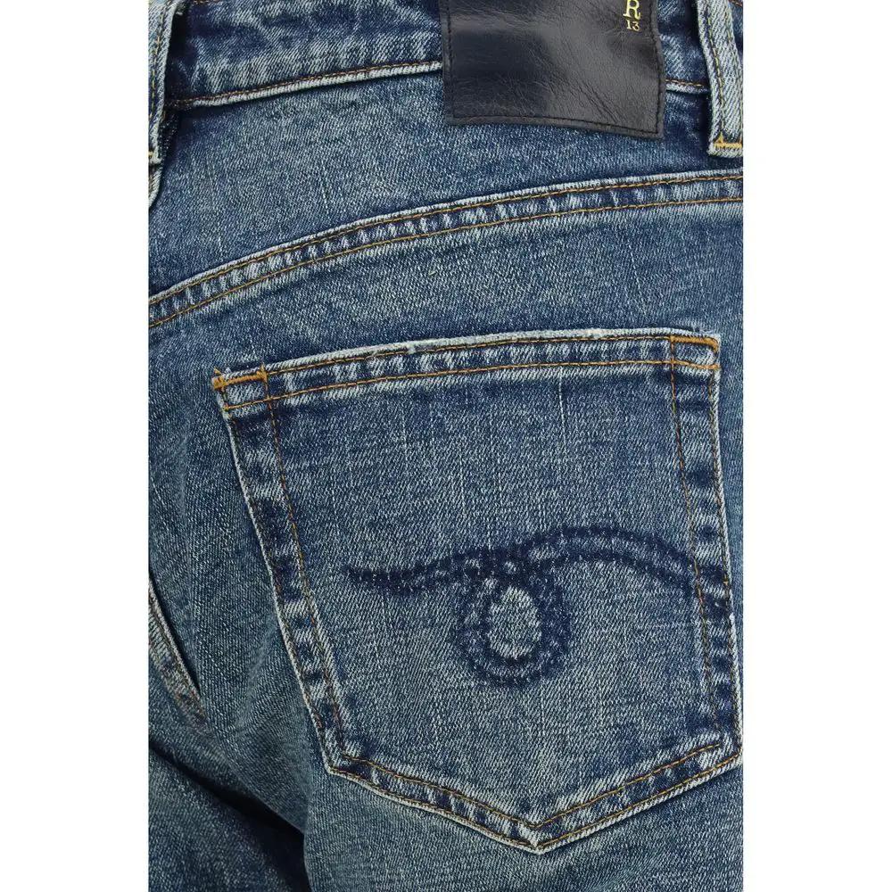 Jean évasé en coton bleu R13