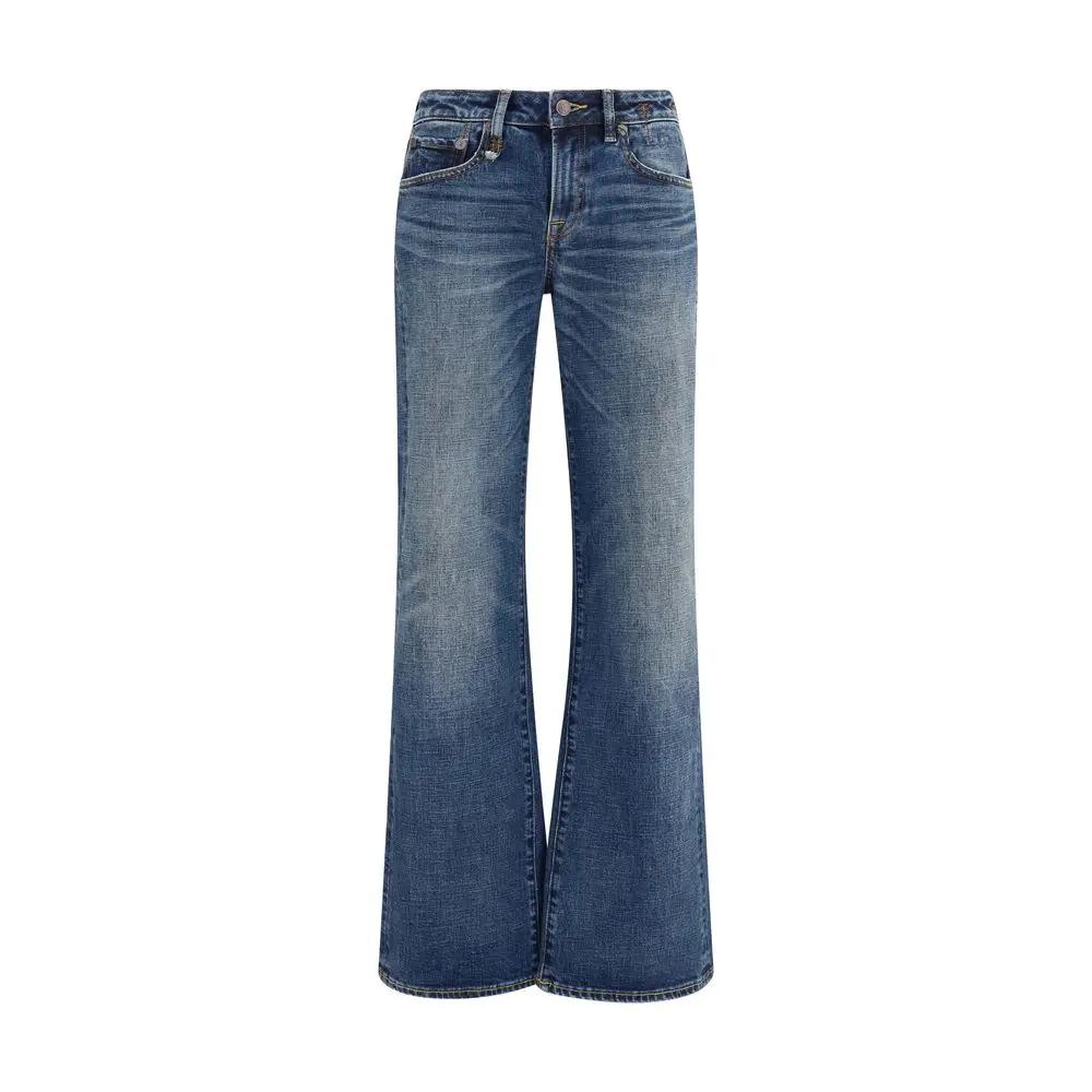 R13 Blue Cotton Straight-Leg Jeans