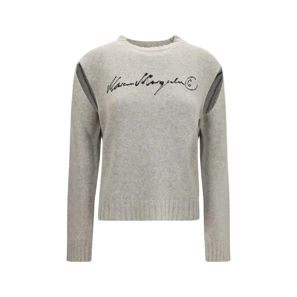 MM6 Gray Wool Oves Aries Sweatshirt