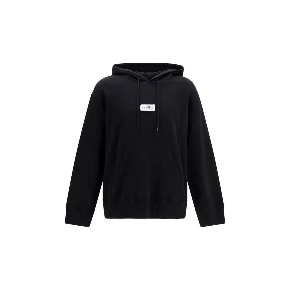 Sweat-shirt en coton noir MM6