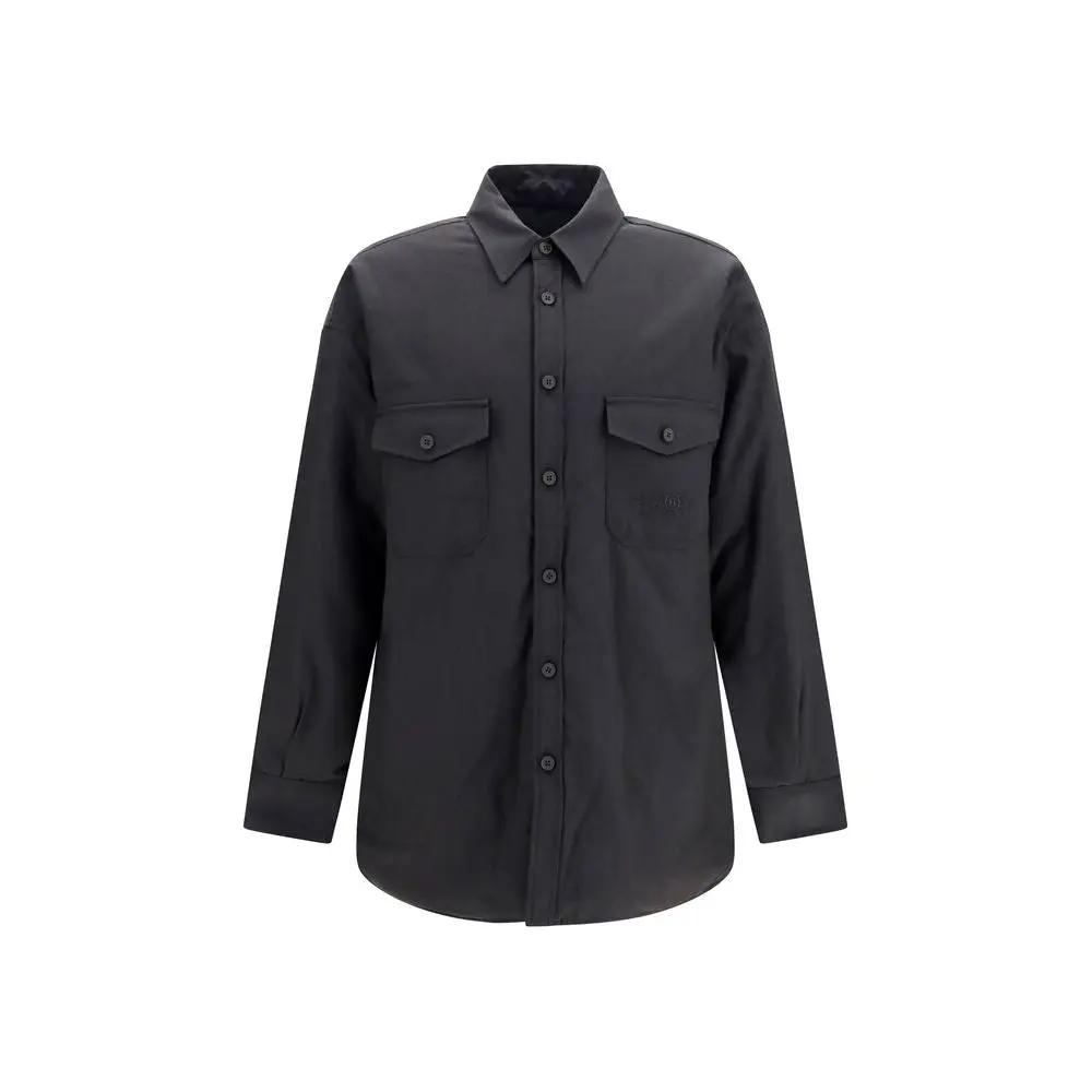 Chemise en laine grise MM6 Oves Aries