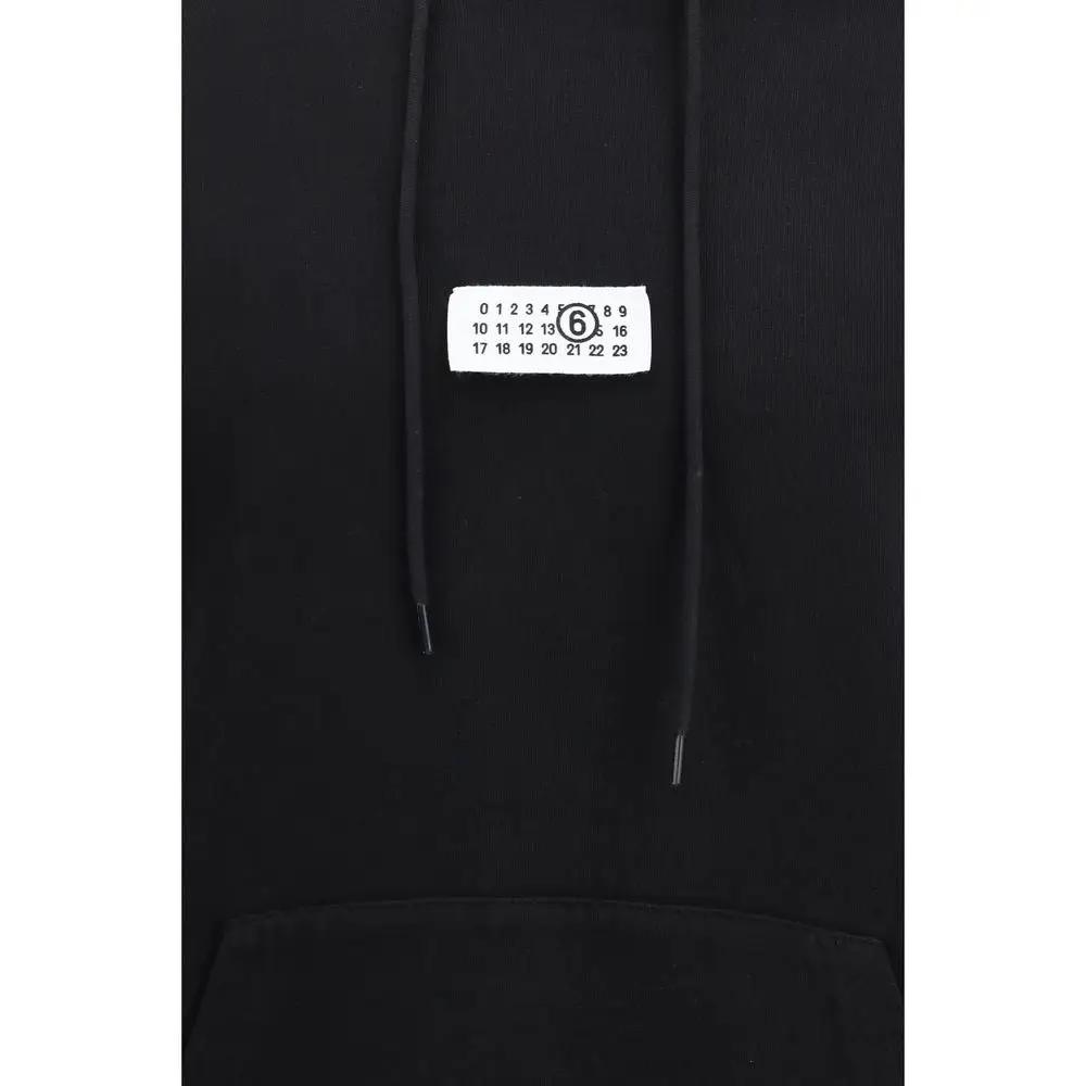 Sweat-shirt en coton noir MM6