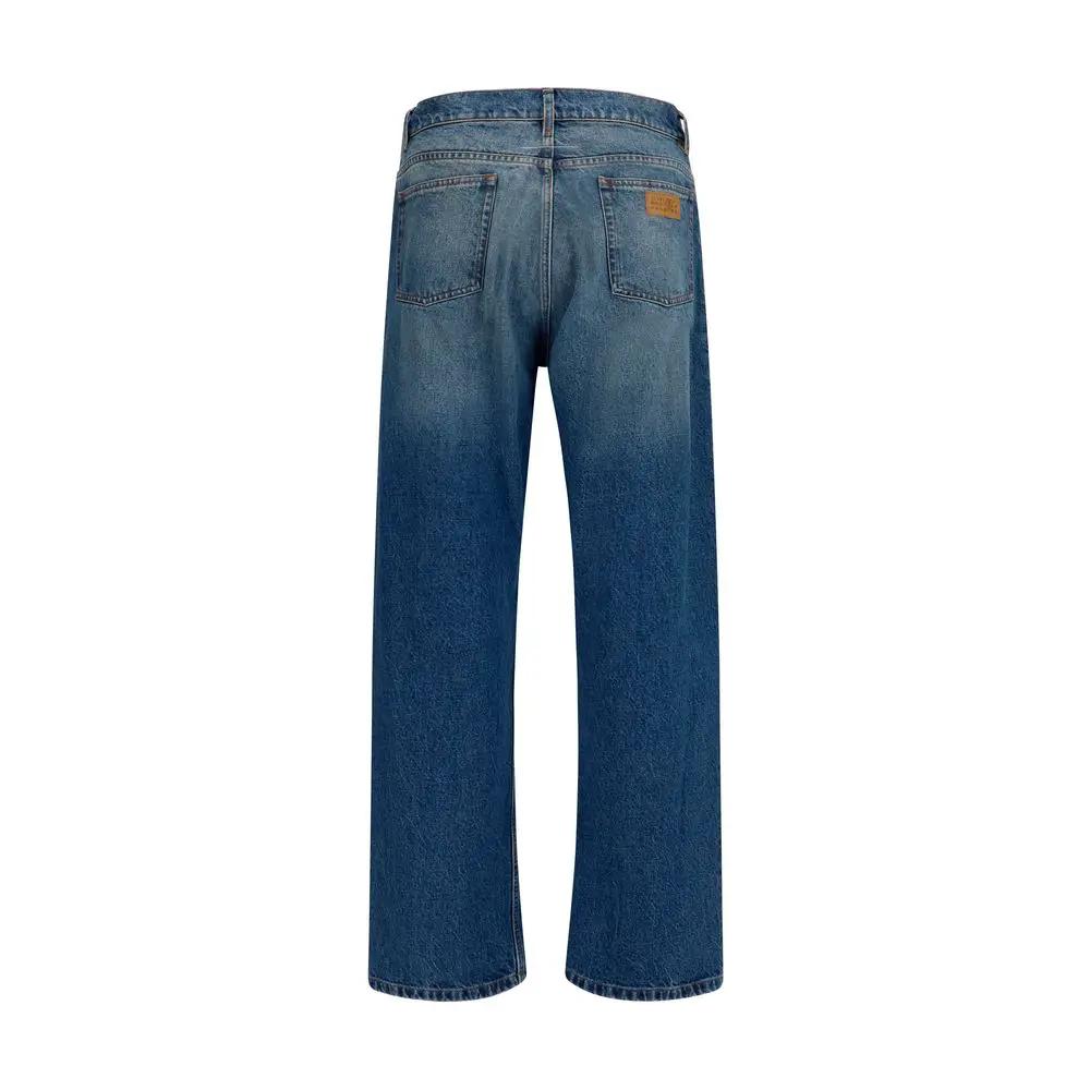 MM6 Blue Cotton Straight-Leg Jeans