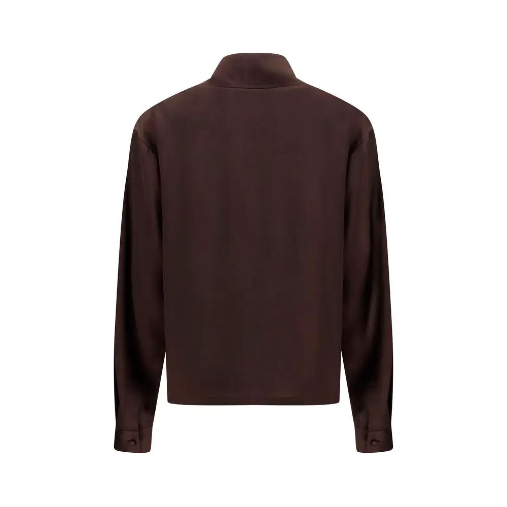 Tom Ford Brown Silk Dress Shirt