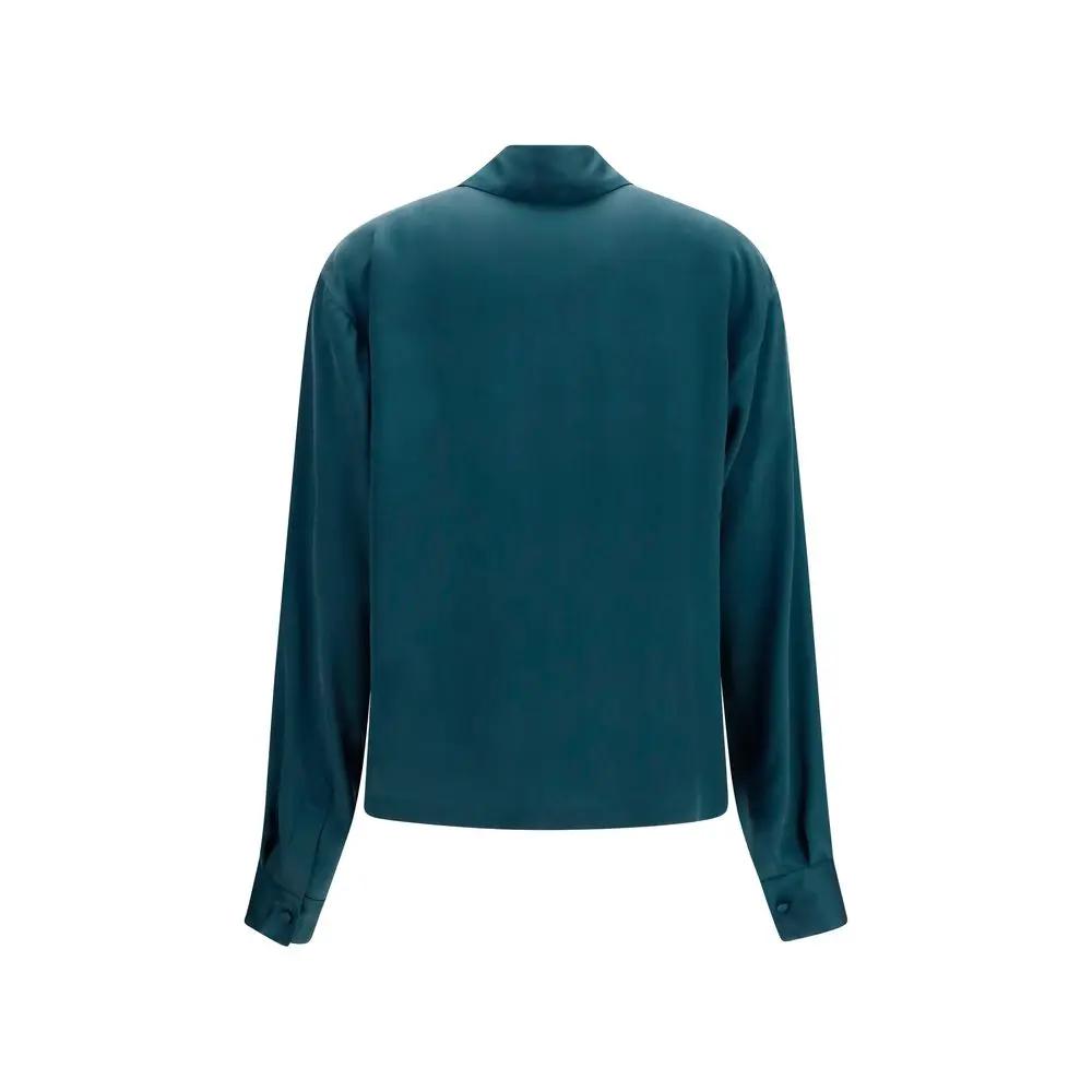 Chemise en soie bleue Tom Ford