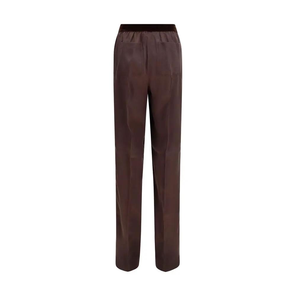 Tom Ford Brown Silk Casual Pants