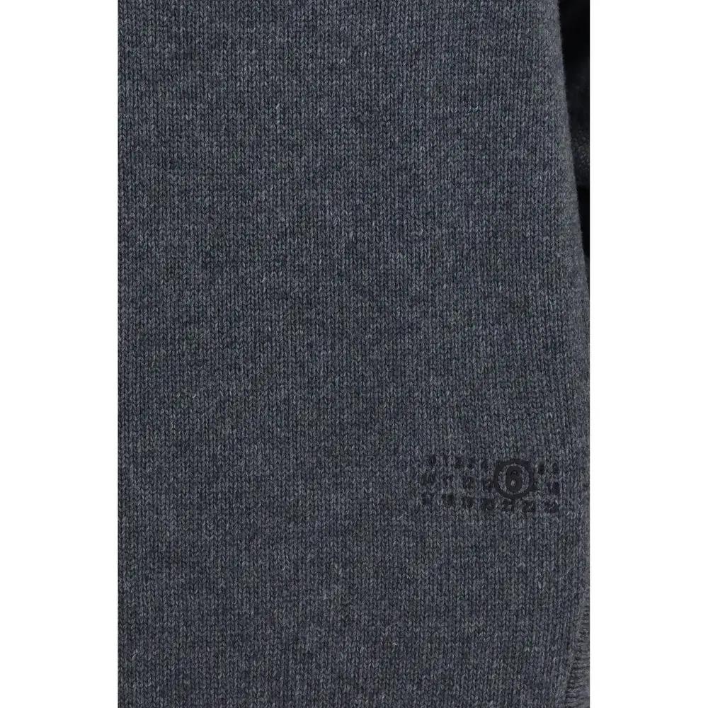 MM6 Gray Wool Oves Aries Casual Dress