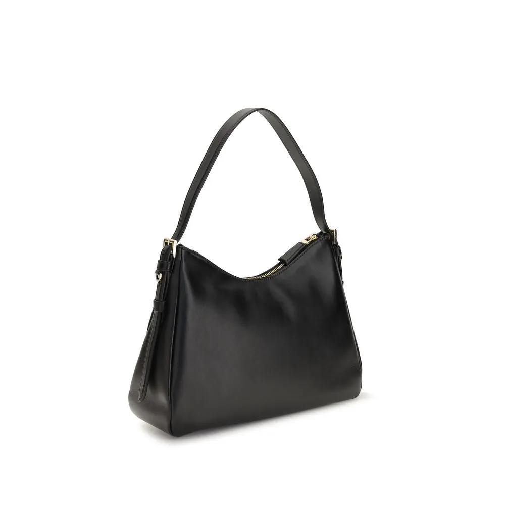 Prada Black Calf Leather Bos Taurus Shoulder Bag