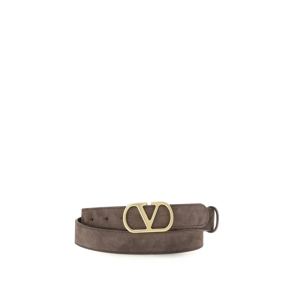 Valentino Garavani Brown Calf Leather Bos Taurus Belt