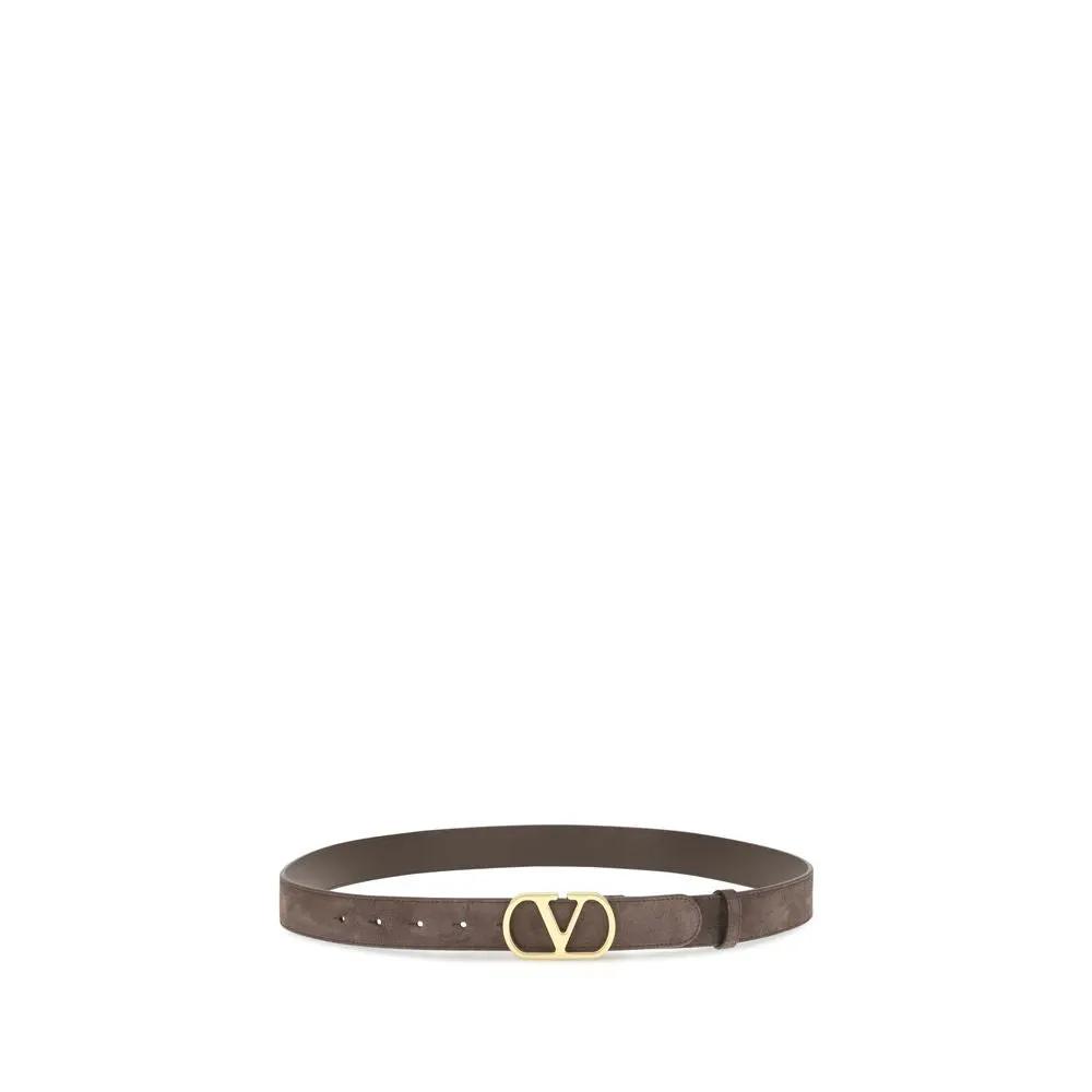 Valentino Garavani Brown Calf Leather Bos Taurus Belt