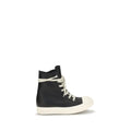 Rick Owens Black Calf Leather Bos Taurus High Top Sneakers